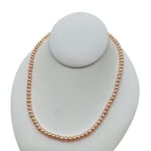 10K gold MP Pink pearl strand classic necklace
